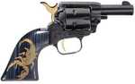 Heritage Manufacturing Inc. Barkeep Revolver 22LR 2" Barrel 6Rd Capacity Fixed Front And Rear Sights Wood Handle W/ Gold Scorpion Accents Blued Finish 