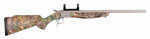 CVA SCOUT V2 Compact 243 Winchester Rifle 20" Barrel Stainless Steel Realtree Xtra Green Camo With Weaver Rail Bolt Action RifleCR4113S