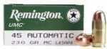 45 ACP 500 Rounds Ammunition Remington 230 Grain Full Metal Jacket