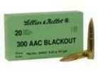300 AAC Blackout 20 Rounds Ammunition Sellier & Bellot 147 Grain Full Metal Jacket