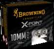 Browning X-Point Ammunition 10mm Auto 180 Grain X-Point Hollow Point Brass Cased Centerfire Pistol 20 Rounds