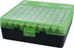 MTM P1004516T Case-Ga Round P-100 Ammunition Box Handgun 9mm/380 100 Plastic Clear Green