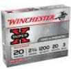 20 Gauge 5 Rounds Ammunition Winchester 3/4