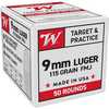 USA White Box 9MM Luger Handgun Ammo