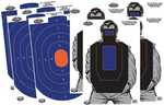 Birchwood Casey Dirty Bird Combo 12"x18" 4-Blue/Orange Oval & 4-Bad Guy IPSC Silhouette