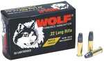 Wolf Match Target Rimfire Ammunition .22 LR 40 Gr RN 50/Box