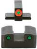 Ameriglo Trooper Tritium Handgun Sight Set For Sig With #8 Front And #8 Rear Green Rear Green With Orange Front