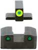 Ameriglo Trooper Tritium HAndgun Sight Set For Sig With #6 Front And #8 Rear Green Rear Green With LumiGreen Front