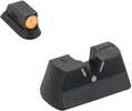 Meprolight Hyper Bright V-Sight Fixed Pistol Set For CZ 75/85/97/SP01 Green With Orange Front