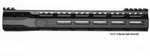Troy Battlerail X-series Low Profile Ultra-light M-lok Battlerail Handguard 9.6" Black