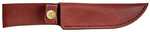 Remington Stacked Leather Fixed Knife 7" Clip Point Blade With Brown Sheath
