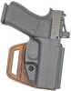 Versacarry VSL211SHD V-Slide OWB Brown Leather/Polymer Belt Slide Fits M&P Shield Right Hand