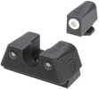 Truglo Tritium Night Sights Low Set Green With White Front Rear For Glock