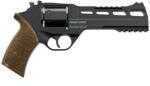 Chiappa Rhino 60 SAR Single Action Revolver 9mm Luger 6" Barrel 6 Rounds Aluminum Alloy Frame Wood Grips Matte Black