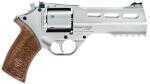 Chiappa White Rhino Revolver .357 Magnum 4" Barrel 6 Rounds Stainless Steel Nickel Frame Rubber Grips with Holster