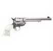 Cimarron Teddy Roosevelt Laser Engraved Frontier Revolver 45 Colt Nickel 7.5" Barrel