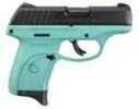 Ruger EC9S Semi Automatic Pistol 9mm Luger 3.12" 7-Shot Blued Slide/Turquoise Frame