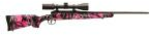 Savage 10/110 Apex Hunter XP Bolt Action Rifle With Scope 308 Winchester 20" Barrel 4 Round Capacity Synthetic Muddy Girl Stock Black