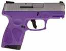 Taurus Semi Auto Pistol G2S 9mm Stainless Steel with Purple Frame 3.2" Barrel 7+1 Rounds