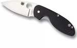 Spyderco Efficient Folding Knife 8Cr13MoV Plain Drop Point Circle Thumb Hole/Pocket Clip 3" Black G10 C216GP