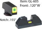 Ameriglo Cap Sight Set LumiGreen/Green For Glock 42/43 Md: GL605