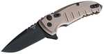 Hogue Grips X1-Microflip Folding Knife Black Plain Drop Point Blade 2.75" Aluminum FDE 24177