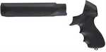 Hogue Mossberg 500 12 Gauge OverMolded Shotgun Pistol Grip and Forend Black Finger Grooves