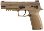 Sig Sauer P320 Pistol 9mm 4.7" Barrel M17 Safety Coyote With Night Sight Plate