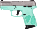 Taurus G2c 9mm 3.2" Barrel 12 Round Stainless Slide Cyan Frame