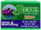 Sierra Bullets .30 Caliber .308 125 Grains Tipped MatchKing 100CT