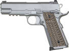 Dan Wesson Specialist Commander Semi Automatic Pistol 45 ACP 4.25" Barrel 8 Round Stainless Steel Black/Brown G10 Grip