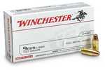 9mm Luger 50 Rounds Ammunition Winchester 147 Grain Full Metal Jacket