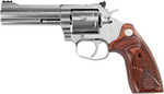Colt King Cobra Target Revolver 357 Mag 6 Shot 4.25" Barrel Matte Stainless Steel Finish with Altamont Wood Grips And Fiber Optic Front Sight