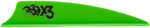 Bohning X3 Vanes Neon Green 2.25 in. 100 pk.