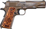 Auto Ordanance 1911 Bootlegger Semi-Auto Pistol 45ACP 5" Barrel (1)-7Rd Mag Fixed Sights Wood Grips Parkerized Distressed Brunt Bronze Cerakote Finish