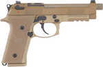 Beretta M9A4 G Full Size Semi-Auto Pistol 9mm Luger 5.2" Barrel (3)-10Rd Mag Night Sights Polymer Grips Tan Aluminum Finish