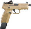 FNH USA 509 Tactical Semi-Auto Pistol 9mm Luger 4.5" Barrel (1)-17Rd,(1)-24Rd Mags Vortex Viper Red Dot Sight Flat Dark Earth Finish