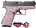 Glock G43 USA Striker Fired Semi-Auto Pistol 9mm Luger 3.39" Barrel (1)-15Rd Magazine White Dot Front Sight & Outline Rear ELite Black Cerakote Slide Pink Cerkote Finish