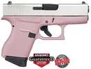 Glock G43 Striker Fired Semi-Auto Pistol 9mm Luger 3.39" Barrel (1)-6Rd Magazine White Dot Front Sight & Outline Rear Shimmering Aluminum Cerakote Slide Pink Finish