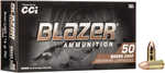 Blazer Brass 9mm 115 Grain Full Metal Jacket Ammo 50 Round Box