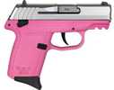 SCCY CPX1-TT Gen3 Semi-Auto Pistol 9mm Luger 3.1" Barrel (2)-10Rd Magazines Adjustable Sights Stainless Flat Top Slide Pink Polymer Finish