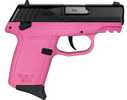 SCCY CPX1-CB Gen3 Semi-Auto Pistol 9mm Luger 3.1" Barrel (2)-10Rd Magazines Adjustable Sights Black Flat Top Slide Pink Polymer Finish