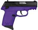 SCCY CPX1-CB Gen3 Semi-Auto Pistol 9mm Luger 3.1" Barrel (2)-10Rd Magazines Adjustable Sights Black Flat Top Slide Purple Polymer Finish