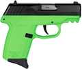 SCCY Industries CPX Gen3 Semi-Auto Pistol 9mm Luger 3.1" Barrel (2)-10Rd Magazine Dot Front Sight & Windage Adjustable 2-Dot Rear Black Slide Lime Green Polymer Finish