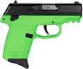 SCCY Industries CPX Gen3 Semi-Auto Pistol 9mm Luger 3.1" Barrel (2)-10Rd Magazine Dot Front Sight & Windage Adjustable 2-Dot Rear Black Slide Lime Green Polymer Finish