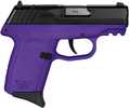 SCCY Industries CPX-2 Gen3 Semi-Auto Pistol 9mm Luger 3.1" Barrel (2)-10Rd Magazines Dot Front Sight & Windage Adjustable 2-Dot Rear Red Ready Black Slide Purple Polymer Finish