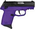 SCCY Industries CPX-1 Semi-Auto Pistol 9mm Luger 3.1" Barrel (2)-10Rd Magazines Dot Front Sight & Windage Adjustable 2-Dot Rear Red Ready Black Slide Purple Polymer Finish