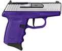 SCCY Industries DVG-1 Striker Fired Semi-Auto Pistol 9mm Luger 3.1" Barrel (2)-10Rd Magazines Dot Front Sight & Windage Adjustable 2-Dot Rear Red Ready Stainless Slide Purple Polymer Finish
