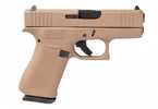 Glock G43X Striker Fired Semi-Auto Pistol 9mm Luger 3.41" Carbon Steel Barrel (2)-10Rd Magazines White Dot Front & Outline Rear Sights Davidsons Dark Earth Finish