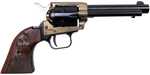 Heritage Rough Rider Wild West Bass Reeves Talo Single Action Revolver .22 Long Rifle 4.75" Barrel 6Rd Capacity Fixed Front & Rear Sights Reeces Engraved Grips Brass Blued Finish
